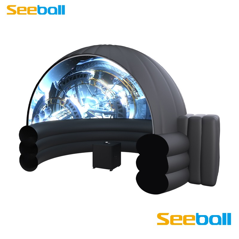 Inflatable dome screen