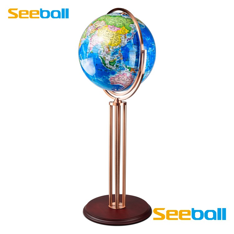 Four-column vertical universal red bronze globe